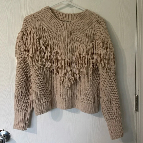 No Boundaries Tops - Cropped western style tan sweater size medium